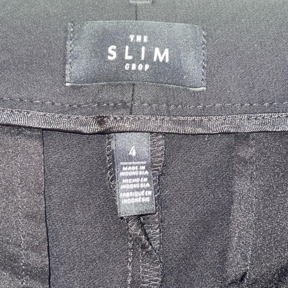 W.H.B.M Black Slim Crop Cotton Blend Pant Sz. 4 - Picture 9 of 17